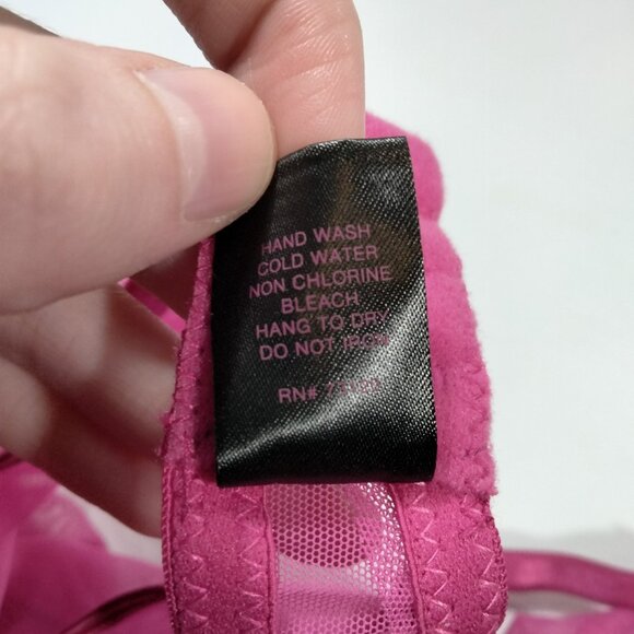 NWT Fredericks Of Hollywood Slip Dress + Panties Sz 1X Y2K Hot Pink McBling - Picture 6 of 6